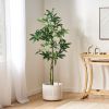 63 Inch Artificial Pachira Money Tree for Office Home Living Room Floor Patio Greening Porch Decor - Green - POLYETHYLENE