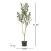 47 inch Artificial Olive Tree - Green - Iron+Plastic