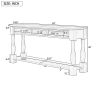 Console Table 63" Long Console Table with Drawers and Shelf for Entryway,Hallway,Living Room - Antique White - Solid Wood