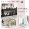 Console Table/Sofa Table with Storage Drawers and Bottom Shelf for Entryway Hallway - Espresso - Solid Wood