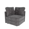 Modular Sectional Sofa Convertible L Shaped Sofa Couch Set with Storage for Living Room, (Grey) - as Pic