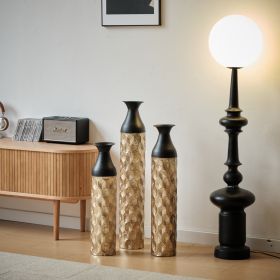 Floor Metal Vases Decorated White Metal vases Set of 3 gorgeous home decoration large glazed metal vases 24.8in/29in/33.8in height - as Pic