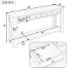 Console Table/Sofa Table with Storage Drawers and Bottom Shelf for Entryway Hallway - Espresso - Solid Wood
