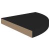 Floating Corner Shelves 2 pcs Black 13.8"x13.8"x1.5" MDF - Black