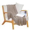 SOGA Coffee Diamond Pattern Knitted Throw Blanket Warm Cozy Woven Cover Couch Bed Sofa Home Decor with Tassels - coffee