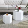 Coffee Tables,MDF with ash/oak/walnut veneer side table/coffee table/end table/nesting table set of 2, White Oak, 2Colors