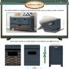 Storage Bench with Removable Basket and 2 Drawers,Fully Assembled Shoe Bench with Removable Cushion - Navy - Solid Wood