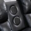 M078 Power Reclining Sectional Sofa Couches brown - as Pic