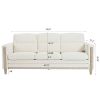Comfortable Solid Wood Three-Seater Sofa - Soft Cushions, Durable and Long-lasting,79.5" Sofa Couch for Living Room - as Pic