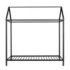 House Bed Frame Twin Size , Kids Bed Frame Metal Platform Bed Floor Bed for Kids Boys Girls No Box Spring Needed Black - as pic