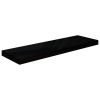 Floating Wall Shelves 2 pcs High Gloss Black 31.5"x9.3"x1.5" MDF - Black