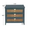 Natural Rattan 3 Drawer Dresser