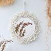 1pc, Boho Macrame Round Mirror - Woven Wall Hanging for Apartment, Home, Bedroom, Living Room Decor - One Size