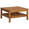 7 Piece Patio Lounge Set with Cushion Solid Acacia Wood - Grey