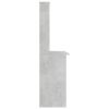 Desk with Shelves Concrete Gray 43.3"x17.7"x61.8" Engineered Wood - Grey