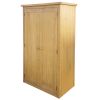 Wardrobe with 1 Drawer 35.4"x20.5"x72" Solid Oak Wood - Brown