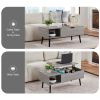 39" Wood Lift Top Coffee Table with Hidden Compartment and Storage Shelf for Living Room, Reception Room, Grey - Grey - MDF+Metal