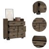 Neptune Dresser, Four Drawers, Four Legs, Superior Top - White