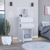 Celestial Dresser, Jewelry Box, Mirror, Two Drawers, Single Door Cabinet, White - White