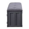 Grey and Gunmetal Storage Bench - as Pic