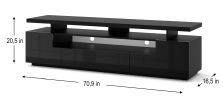 EVA 180 TV STAND / 70,87 in black matt / black gloss - Default
