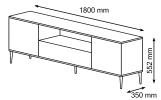 Petra 2D1SZ 180 TV Stand black matt - Default