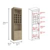 Being Kava Bar Cabinet, Double Door, Two Shelves, Sixteen Built-in Wine Rack -Light Pine - as Pic