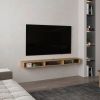Northport Tv Stand, 3 Shelves - Natural Oak