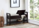Vannes Espresso Storage Shoe Bench - as Pic