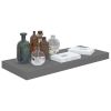 Floating Wall Shelves 2 pcs High Gloss Gray 23.6"x9.3"x1.5" MDF - Grey