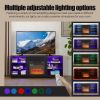 TV Stand Electric Fireplace TV Stand with Glass Shelves, TV up to 32-62" White 58''W*15.5''D*24.4 - Black