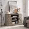 American retro TV Stand Farmhouse Classic Media TV Stand Antique Entertainment for TV up to 50", Gray Wash, 47"W*15.5"D*30.75"H - Gray Wash