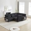 102.75*102.75" L-Shaped Modular Sectional Sofa, Modern Corduroy Sectional Sofa, Arm with Storage With Cup Holder