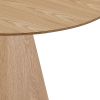 45.27'' Wooden Dining Table Round Dining Table, Hardwood Solids Construction, a Oak Top Suitable for Kitchen, Living Room, Cafe ASH - as Pic