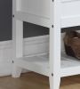 Rouen Seating Bench with Shoe Storage, White - as Pic