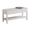 Quality Solid Wood Shoe Bench with Storage, White - as Pic