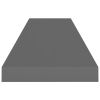 Floating Wall Shelves 4 pcs High Gloss Gray 35.4"x9.3"x1.5" MDF - Grey