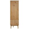 Wardrobe OTTA 30.1"x20.9"x67.7" Solid Wood Pine - Brown