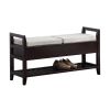 Vannes Espresso Storage Shoe Bench - as Pic