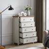Modern 6 Drawers Dresser 6 Drawers Cabinet,Chest of Drawers Closet Organizers and Storage Clothes Storage Drawers Cabinet- Beige