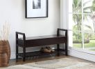 Vannes Espresso Storage Shoe Bench - as Pic