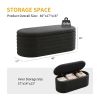 Storage Chenille Ottoman Bench Upholstered Fabric Storage Bench End of Bed Stool (40-inch, BLACK) - as Pic