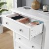 Modern 5 Drawers Dresser 5 Drawers Cabinet,Chest of Drawers Closet Organizers and Storage Clothes Storage Drawers Cabinet-WHITE
