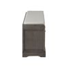 Homes Collection Wood Storage Bench with 3 Drawers and 3 Baskets - Gray - MDF