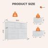 Dresser for bedroom 7 storage Spaces, assembled wardrobe lockers, bedroom furniture lockers - White