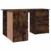 Corner Desk Smoked Oak 57.1"x39.4"x29.9" Engineered Wood - Brown