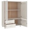 Wardrobe HAMAR White 39"x17.7"x53.9" Solid Wood Pine - White