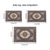 Area Rug 8x10 Vintage Bohemia Large Persian Non-slip Washable Rug For Living Room Kitchen Bedroom Living Room Flower Design Reddish Brown - as Pic