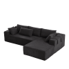 Modern Chenille Upholstered Sectional Sofa Couch Set,Modular 108" L Shaped Sectional Living Room Sofa Set With 6 Pillows