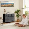 Dresser for bedroom 7 storage Spaces, assembled wardrobe lockers, bedroom furniture lockers - Gray